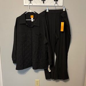 Ruby Rd. woman Black  Quilted Pants set size 3x